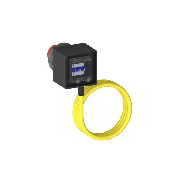 ELSPRO massief rubberen veiligheidsverdeler ESSEN, uitgang: 2 m kabel CEE 400 V, stekker: CEE 400 V 63 A, C-Autom, 1046301