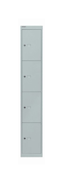 Bisley Office locker, 1 vaks, 4 vaks, lichtgrijs, CLK124645