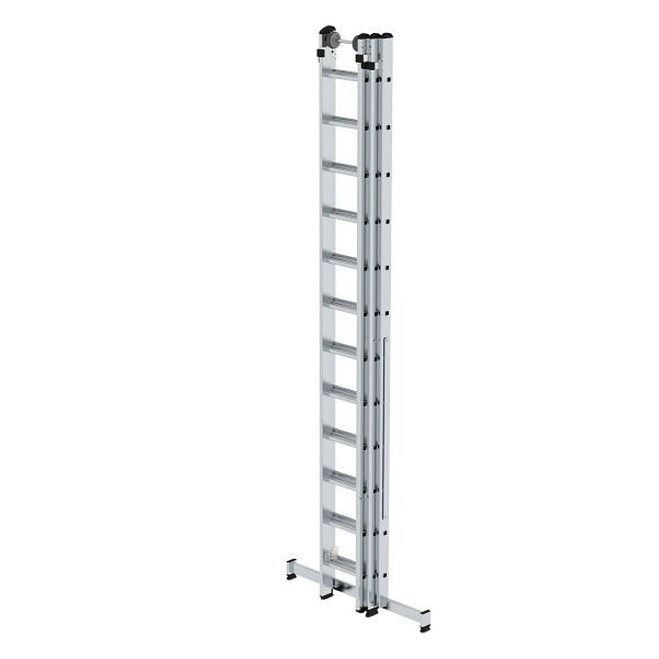 Munk Günzburger Steigtechnik multifunctionele ladder 3-delig met nivello® traverse 3x12 sporten, 033312
