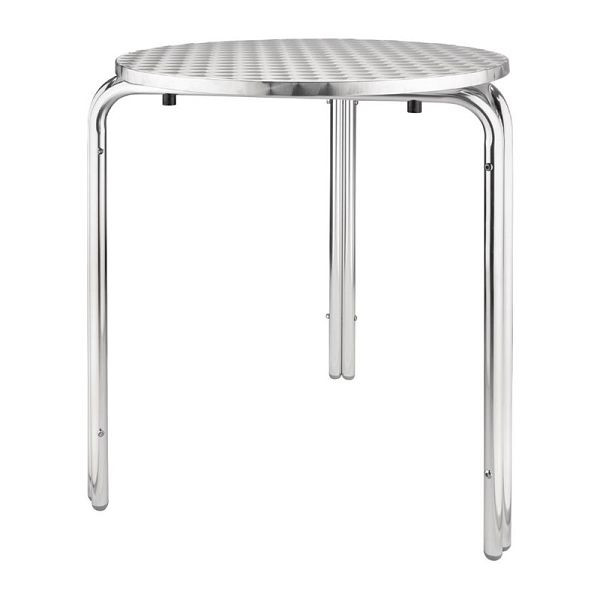 Bolero στρογγυλό τραπέζι μπιστρό ανοξείδωτο 3 πόδια 60cm, U431