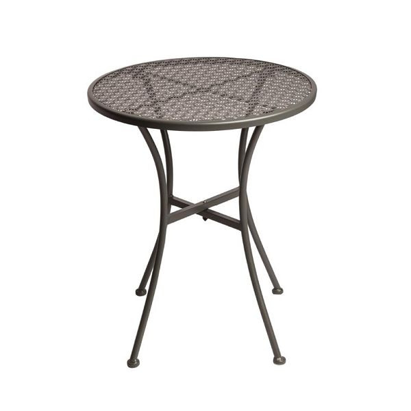 Bolero kerek bisztróasztal vékony kivitelben, acélszürke 60cm, GG703