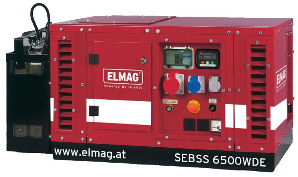 Gerador de energia ELMAG SEBSS 12000WDE, com motor HONDA GX630 (à prova de som), 53147