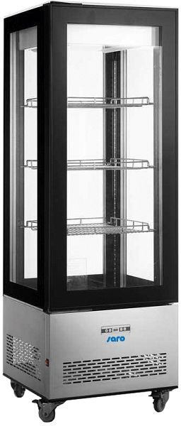 Chladicí vitrína Saro, 400 litrů model LEONIE nerezová ocel, 330-1100