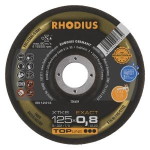 Rhodius TOPline XTK8 EXACT extra dunne doorslijpschijf, diameter [mm]: 125, dikte [mm]: 0.8, boring [mm]: 22.23, VE: 50 stuks, 206684