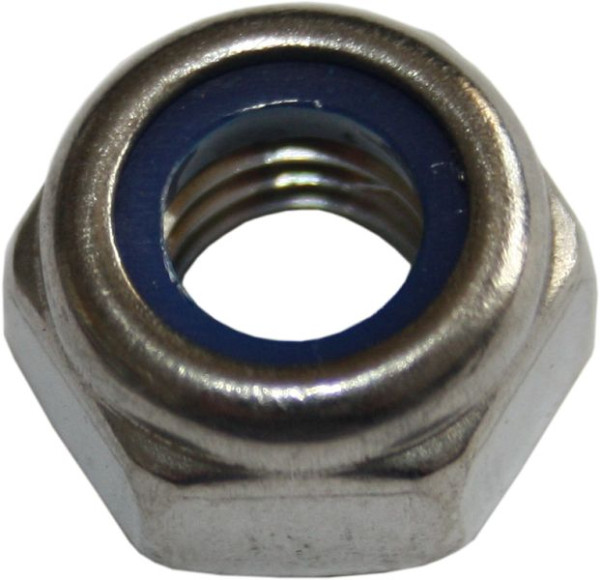 Dresselhaus zeskant borgmoeren met kunststof ring A2, lage vorm, DIN 985, afmeting: M16, VE: 25 stuks, 0338200001600000000002