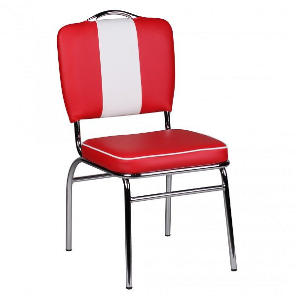 Wohnling ruokapöydän tuoli Elvis American Diner 50s retro punainen valkoinen, WL1.715