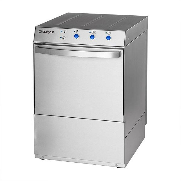 Máquina de lavar louça universal Stalgast incluindo dosagem de abrilhantador, dosagem de detergente, abrilhantador e bomba de drenagem, 230/400 V, 3,9/4,9 kW, GE363