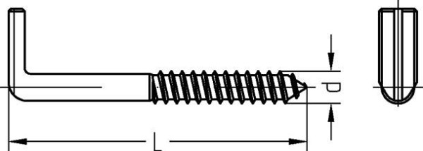 Dresselhaus schroefhaak type 7 met gleuf, verzinkt, afmeting: M 5,8 x 100, VE: 100 stuks, 0219100100580100000001