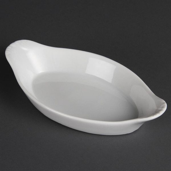 Olympia Whiteware πιάτα γκρατέν οβάλ λευκά 19,8 x 10,7 cm, PU: 6 τεμάχια, Π441