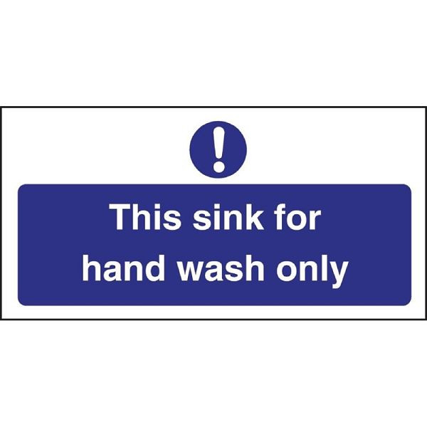 Vogue Sign "Ez a mosogató csak kézi mosáshoz" Csak kézi mosáshoz, L952
