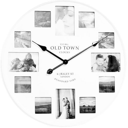 Ρολόι τοίχου χαλαζία Technoline "Old Town", εικόνες αντί για αριθμούς, υλικό MDF, διαστάσεις: Ø 60 cm, 774141