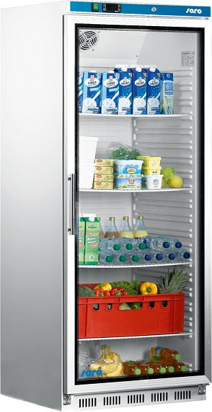 Saro opbevaringskøleskab med glaslåge - hvid model HK 600 GD, 323-2030