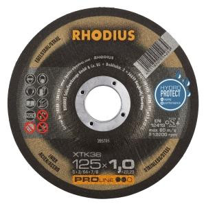 Rhodius PROline XTK38 extra dunne doorslijpschijf, diameter [mm]: 125, dikte [mm]: 1, boring [mm]: 22.23, VE: 50 stuks, 205705