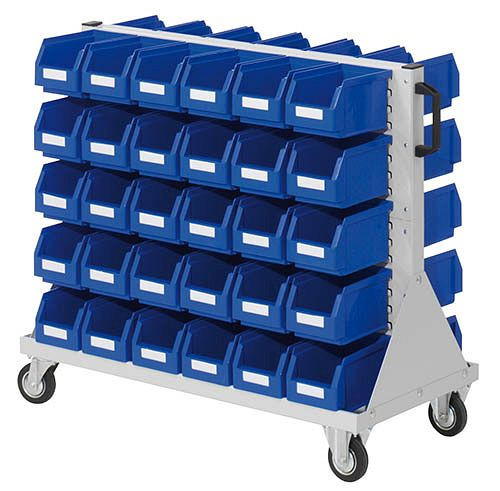 Wózek Bedrunka+Hirth rozmiar 2, 60 pudełek do przechowywania, wymiary w mm (SxGxW): 1000 x 500 x 890, 04.03.0913