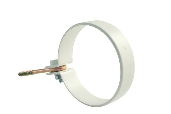 Braçadeira de tubo Marley com parafuso de anel DN 75 branco, 2 peças, 084282