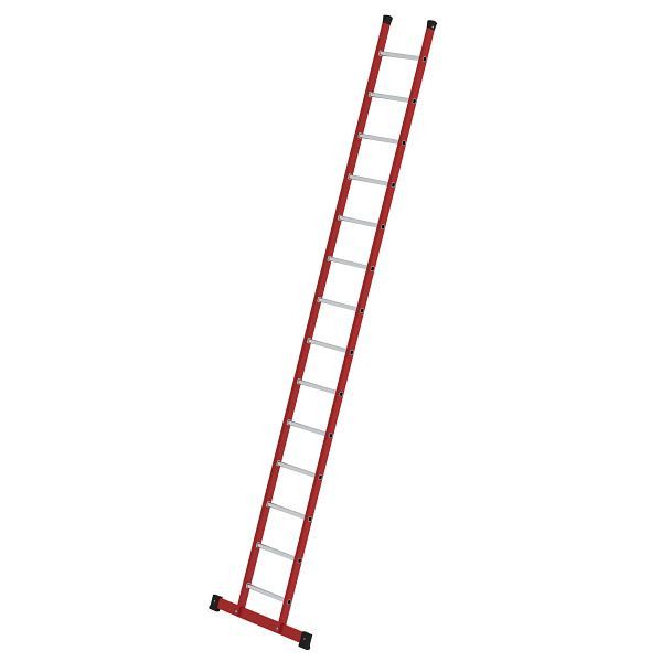 Munk Günzburger Steigtechnik eentraps ladder GVK / aluminium met 14 sporten traverse, 035314
