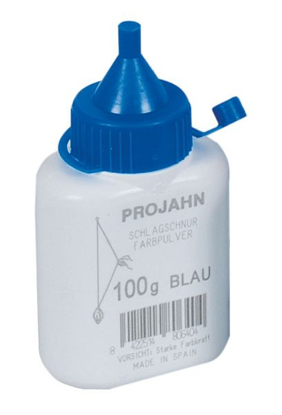 Projahn farve pulverflaske 100g blå til kridtlinjerulle, 2393-1