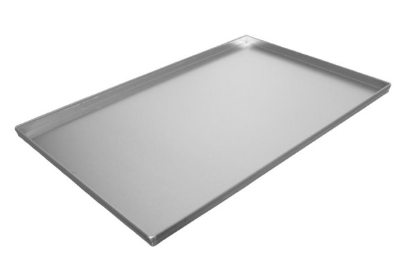 Schneider bakplaat aluminium 400 x 600 mm, 4 zijden 90° 20 mm hoog, zonder gaten, 381110