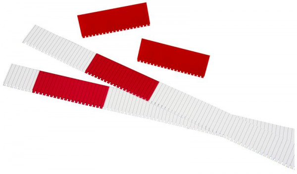 Eichner naam- en aanduidingslabels voor insteekbord, rood, VE: 50 stuks, 9085-00104