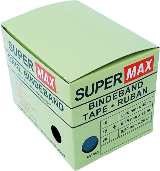 MAX bindtape SuperMax 15, groen, 26 m per rol, VE: 300 rollen, 7735