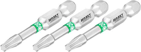 Hazet terä, kiinteä kuusikulmio 6.3 (1/4 tuumaa), sisällä TORX® profiili, T20, työkalujen lukumäärä: 3, pitkä versio, jakoavaimen koko: T20, 2223NSLG-T20/3