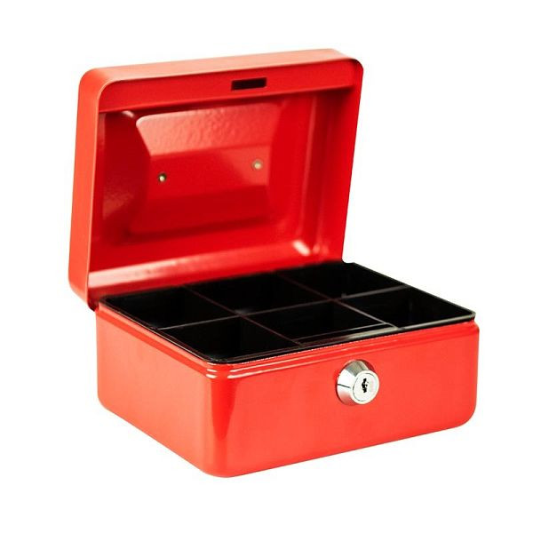 Kasa BURG-WĘCHTER Pieniądze 5015 czerwony, 2 x klucze, wys. x szer. x głęb. (zew.): 80 x 150 x 120mm, czerwony, 40040