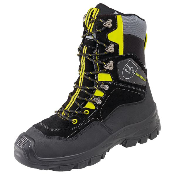Lupriflex Sportive Hunter zimní ochranné boty proti proříznutí, černá/žlutá, velikost 43, PU: 1 pár, 3-650-43