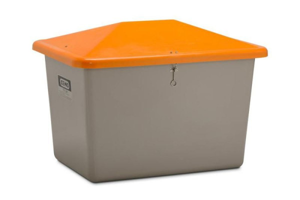 Cemo gritcontainer 700 l zonder demontage, grijs/oranje, 10835