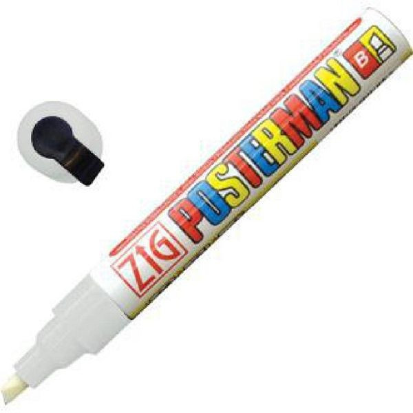 Securit Zig Posterman weerbestendige krijtstift 6mm wit, Y985