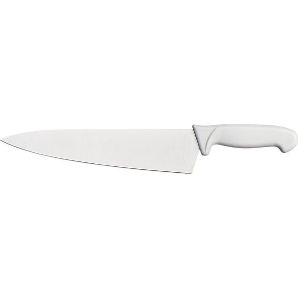 Faca Chef Stalgast Premium, HACCP, cabo branco, lâmina aço inox 26 cm, MS2415260