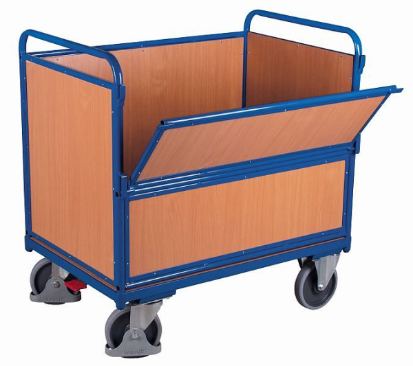 Dřevěný boxový vozík VARIOfit, vnější rozměry: 1 260 x 815 x 1 095 mm (ŠxHxV), sw-800.406