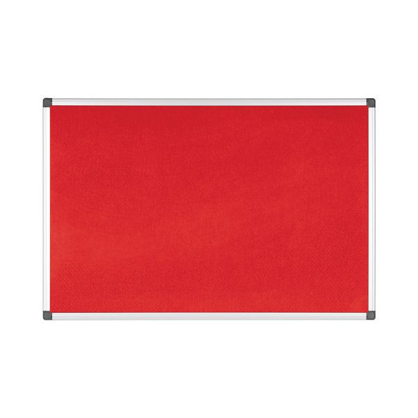 Bi-Office Maya viltbord rood met aluminium frame 90x60cm, FA0346170