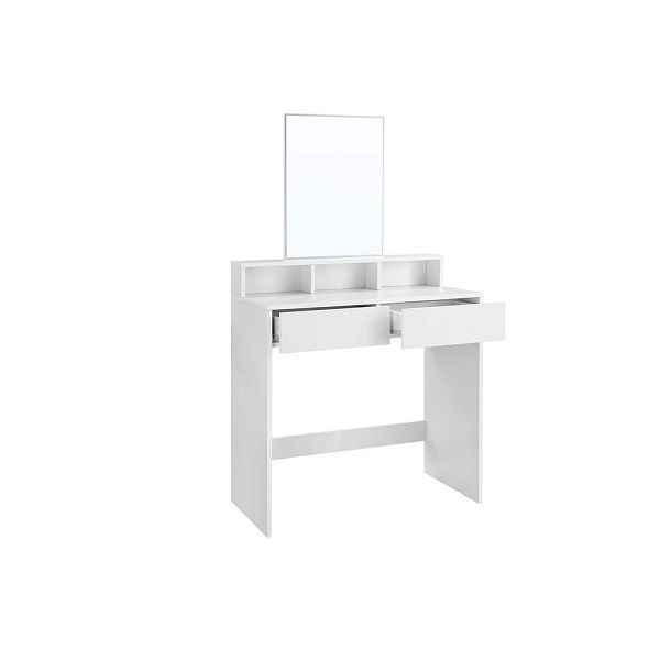 VASAGLE toiletbord med rektangulært spejl, RDT113W01
