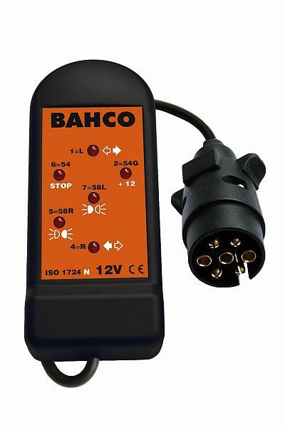 Bahco stopcontacttester, 12 V - 7 polig, BELT127