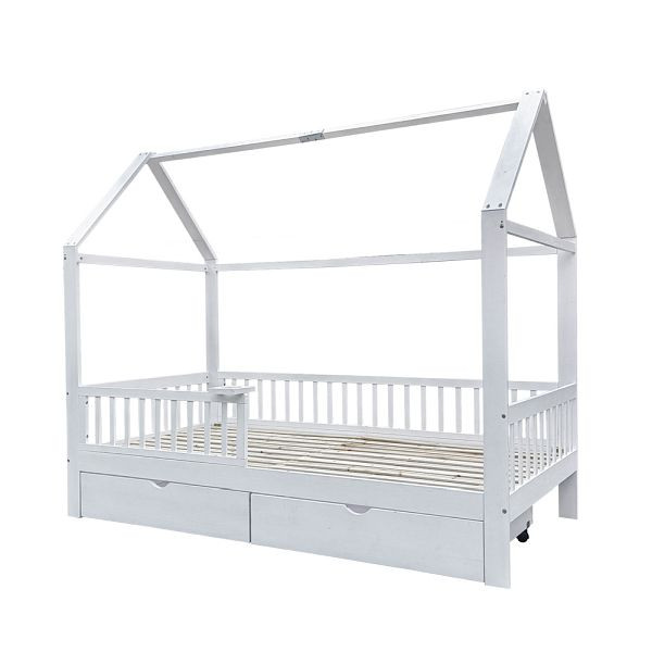 Łóżko dziecięce HOME DELUXE STAR LAND z szufladami - 90 x 200 cm białe, 20779