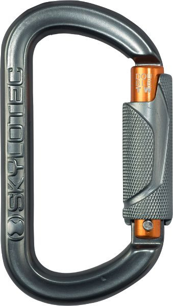 Skylotec karabinhage Twistlock, grå, produktkort DOUBLE-O TWIST, Al, grå, på produktkort, H-176-TW-PK