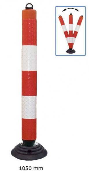Geleidecilinder "Cone" Ø100mm, benaderbaar, volledig gereflecteerd, inclusief recyclingsokkel, hoogte: 1050mm, kettinghouder, 33448