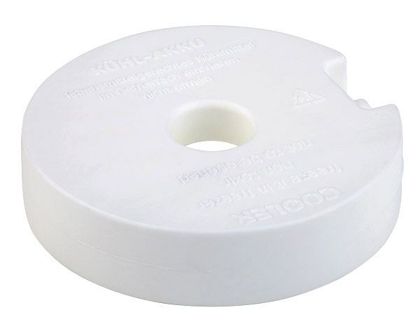 APS cold pack, Ø 10,5 cm, výška: 2,5 cm, polyetylen, bílý, plněný chladicí kapalinou, 10781