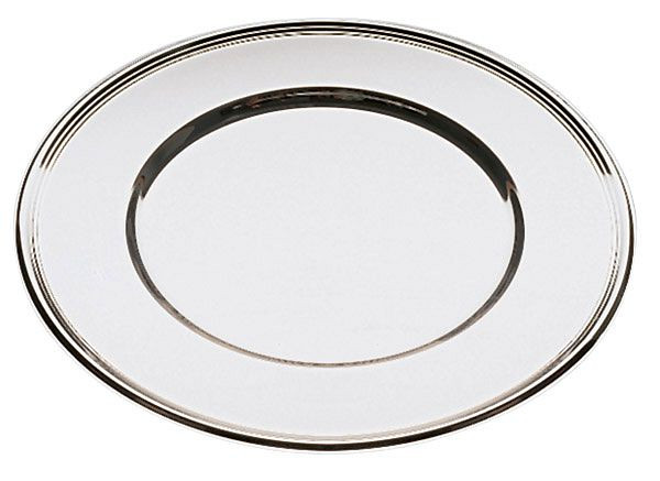 Placa carregadora APS, Ø 33 cm, aço inoxidável 18/8, altamente polido, com decoração de rosca, 36233