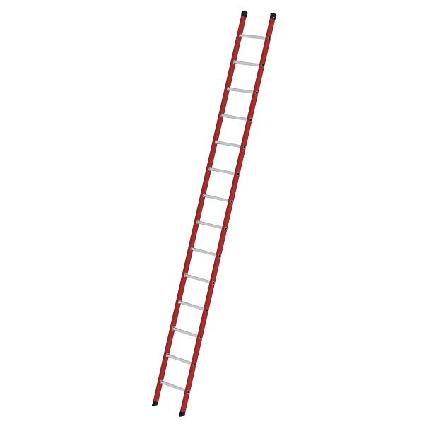 Munk Günzburger Steigtechnik eentraps ladder GVK / aluminium zonder traverse 14 sporten, 035014