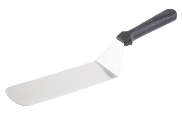 APS spatula, 24 x 7,5 cm, hossza 37,5 cm, rugalmas rozsdamentes penge, csúszásmentes polipropilén nyél, fekete, 88939