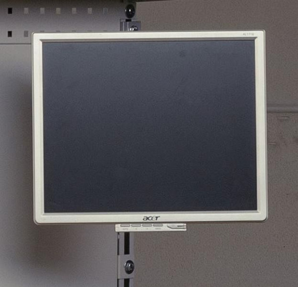 KLW Uchwyt ścienny do monitora TFT/LCD „Telescope” wykonany z aluminium, srebrny, uchwyt VESA (do 100 x 100 mm), ABC-SA2-MTSW-01