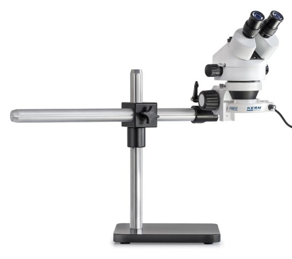 Set stereomicroscop KERN Optics, Greenough 0,7 x - 4,5 x, binoclu, ocular HWF 10x / Ø 20mm High Eye Point, sursă de alimentare încorporată, OZL 961
