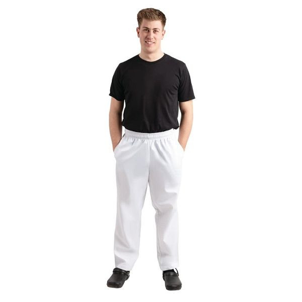 Whites unisex kuchařské kalhoty Easyfit bílé L, A575T-L