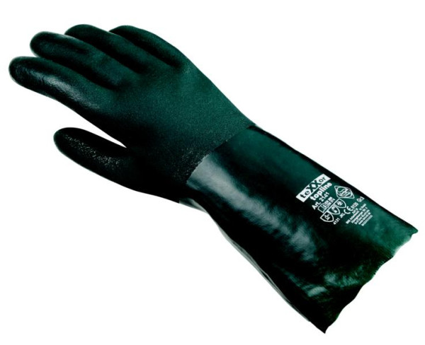 Mănuși de protecție chimică teXXor „PVC GREEN”, mărime: 10, pachet: 60 perechi, 2141