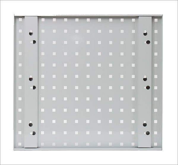 ADB perforált panel, méretek: 493x456mm, szín: szürke, RAL 7035, 23001