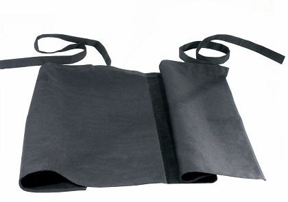 Contacto bistro ποδιά/μπροστινή γραβάτα 80 x 90 cm, μαύρο, 6551/081