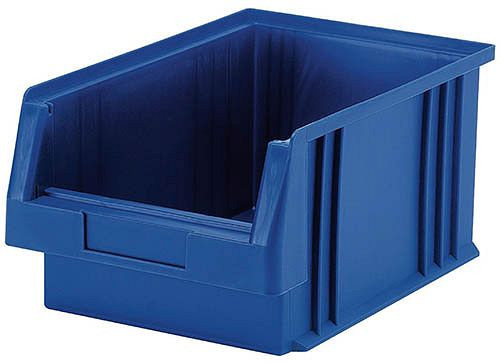 Caixas de armazenamento de plástico Bedrunka+Hirth, azul, dimensões em mm (LxPxA): 230 x 150 x 125, 25 peças, 017500222