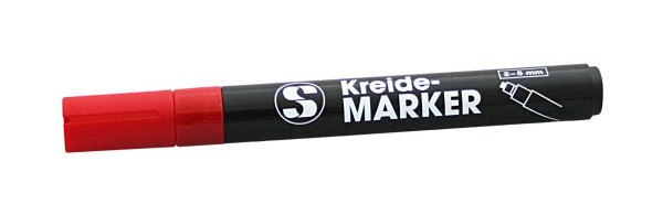 Długopis kredowy Schneider 5 mm, kolor czerwony - grubość pisania: 2-5 mm, 198905