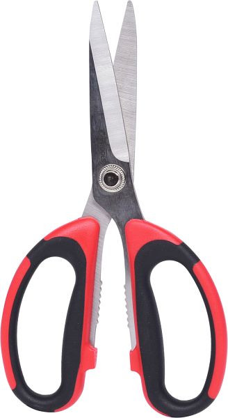 KS Tools universal værkstedssaks, 190mm, sort-rød, 118.0066